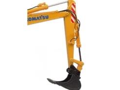 Komatsu PW148-11 Wheel Loader Yellow with Standard and Clamshell Buckets 1/50 Diecast Model by Universal Hobbies