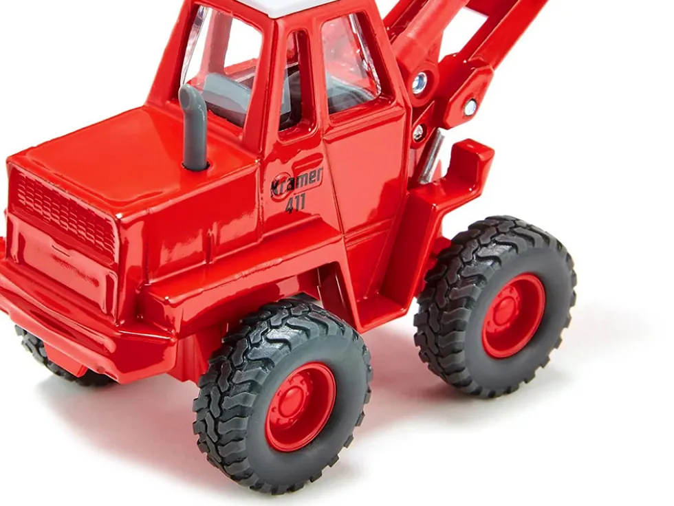 Kramer 411 Wheel Loader Red with White Top 1/50 Diecast Model Siku SK3563