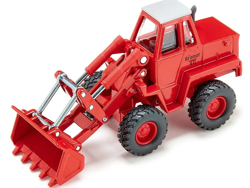 Kramer 411 Wheel Loader Red with White Top 1/50 Diecast Model Siku SK3563