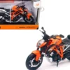 KTM 1290 Super Duke R Motorcycle Orange 1/12 Diecast Model New Ray 57653