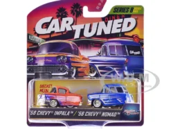 Kustoms Double Pack Series 8 Set of 4 Cars Diecast Model Cars by CarTuned