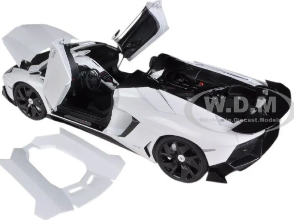 Lamborghini Aventador J White 1/18 Diecast Car Model AutoArt 74674