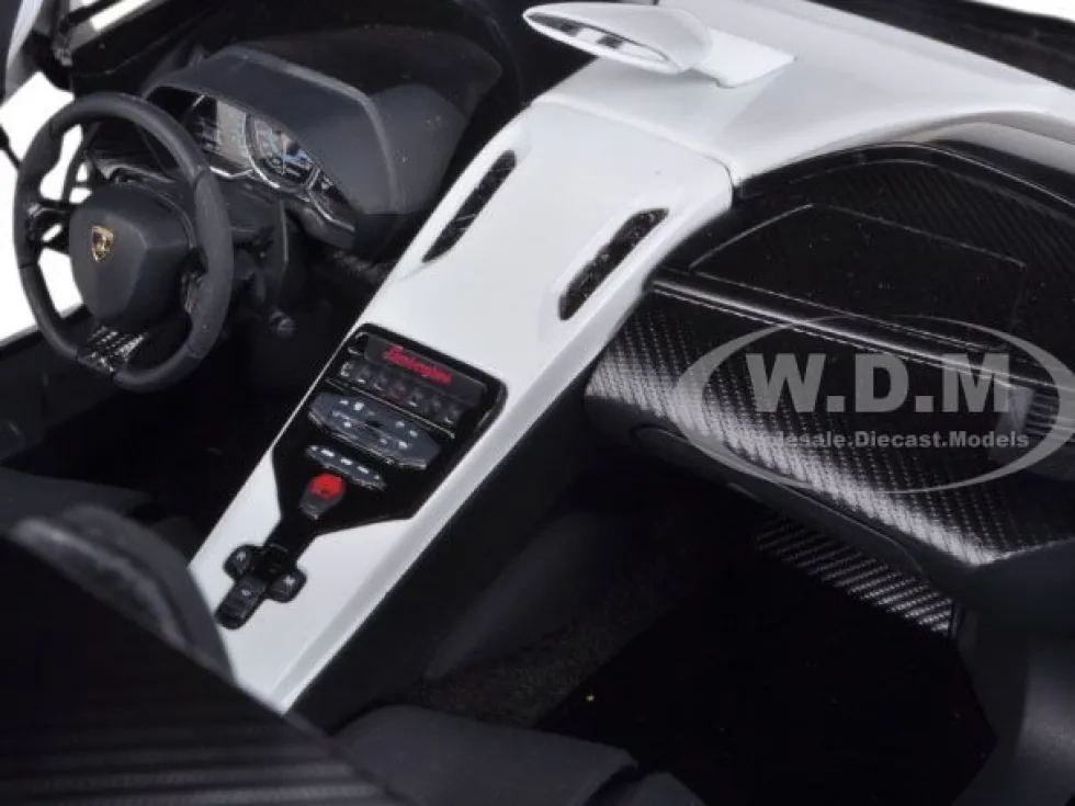 Lamborghini Aventador J White 1/18 Diecast Car Model AutoArt 74674