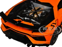 Lamborghini Aventador SVJ Arancio Atlas Pearl Orange 1/18 Model Car Autoart 79218
