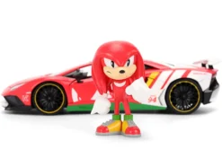 Lamborghini Aventador SV Red with Graphics and Knuckles Diecast Figure