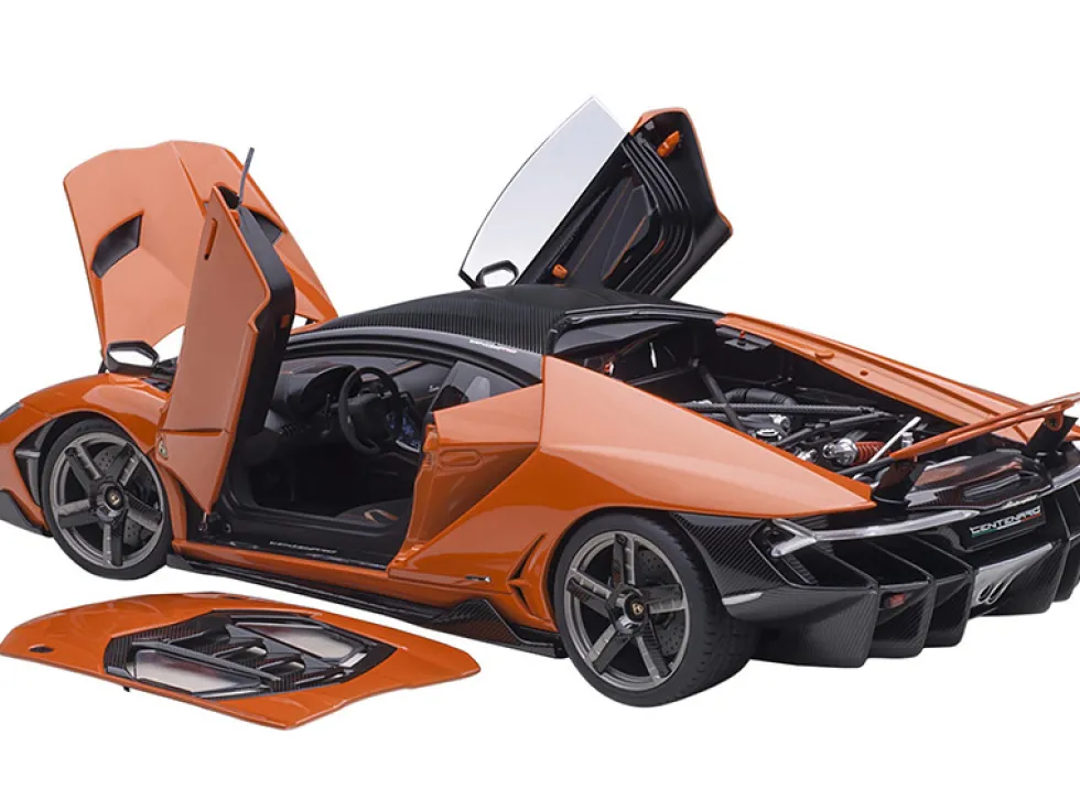 Lamborghini Centenario Arancio Argos Pearl Orange Carbon Top 1/18 Model Car Autoart 79201