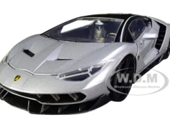 Lamborghini Centenario Gray Metallic Black Top Hyper-Spec Series 1/24 Diecast Model Car Jada 32277