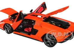 Lamborghini Countach LPI 800 4 Orange with Red Interior Special Edition 1/18 Diecast Model Car Maisto 31459OR