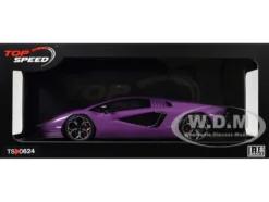 Lamborghini Countach LPI 800-4 Viola 30th Purple Metallic 1/18 Model Car by Top Speed