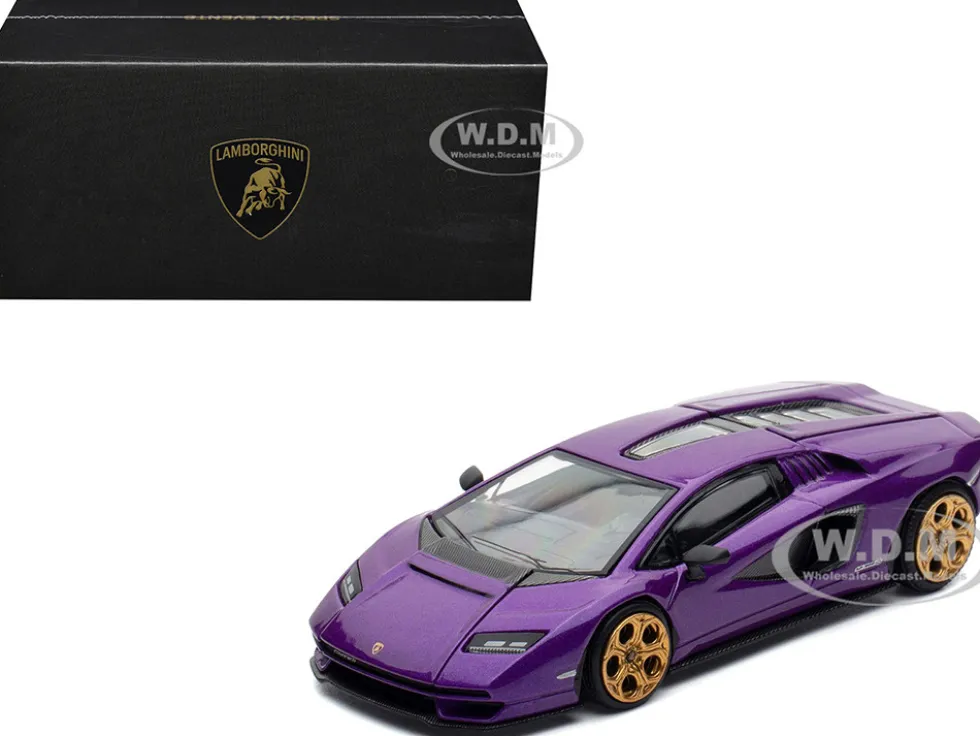 Lamborghini Countach LPI 800-4 Viola Pasifae Purple Metallic "Hong Kong Toycar Salon 2025" 1/64 Diecast Model Car by Pop Race