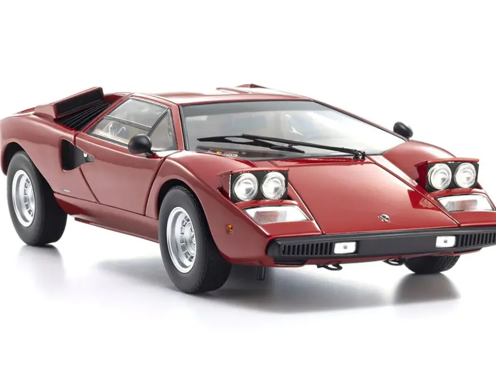 Lamborghini Countach LP 400 Red 1/18 Diecast Model Car by Kyosho