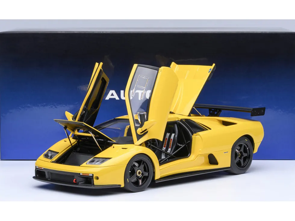 Lamborghini Diablo GTR Superfly Yellow 1/18 Model Car by Autoart