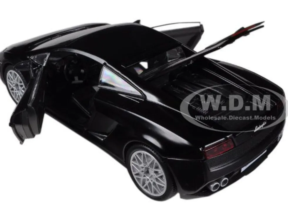 Lamborghini Gallardo LP-560-4 Matt Black 1/24 Diecast Car Model Motormax 73362