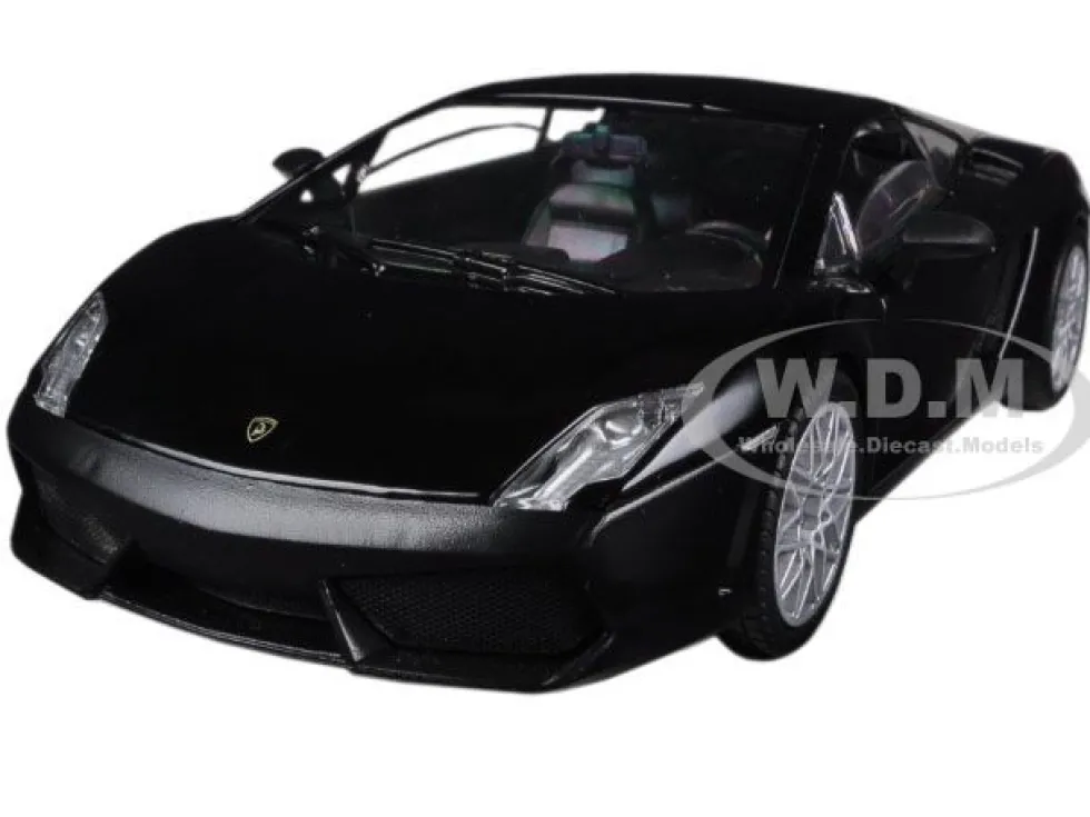 Lamborghini Gallardo LP-560-4 Matt Black 1/24 Diecast Car Model Motormax 73362