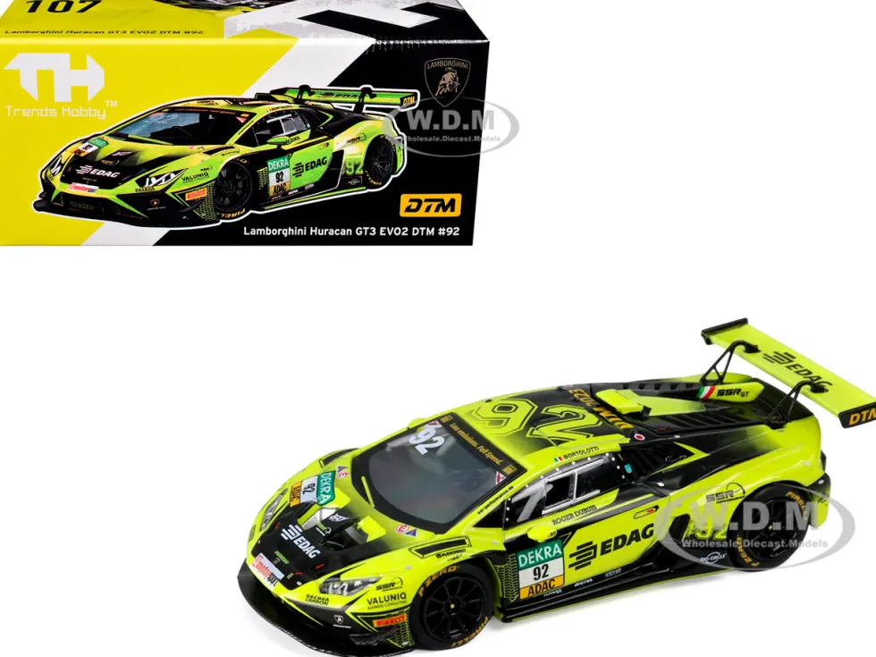 Lamborghini Huracan GT3 Evo 2 #92 Mirko Bortolotti "SSR Performance" "DTM" (2023) 1/64 Diecast Model Car by Trends Hobby