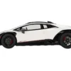 Lamborghini Huracan Sterrato Bianco Asopo White with Matt Black Top and Red Stripes 1/18 Model Car by Top Speed