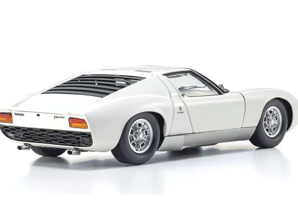 Lamborghini Miura P 400 White 1/18 Diecast Model Car by Kyosho