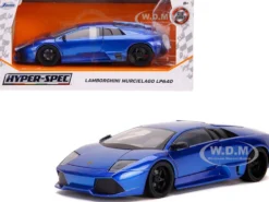 Lamborghini Murcielago LP640 Candy Blue Hyper-Spec 1/24 Diecast Model Car Jada 32279