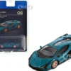 Lamborghini Sian FKP 37 Blu Uranus Blue Metallic Hypercar League Collection 1/64 Diecast Model Car PosterCars H08B