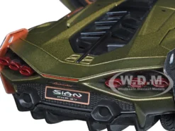 Lamborghini Sian FKP 37 Matt Green Metallic Copper Wheels 1/24 Diecast Model Car Bburago 21099