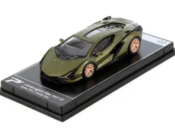 Lamborghini Sian FKP 37 Verde Gea Green Metallic Hypercar League Collection 1/64 Diecast Model Car PosterCars H07B