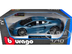 Lamborghini Temerario Matt Blue Metallic 1/18 Diecast Model Car by Bburago