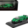 Lamborghini Veneno Green Red Line 1/64 Diecast Model Car Kyosho KS07040A2