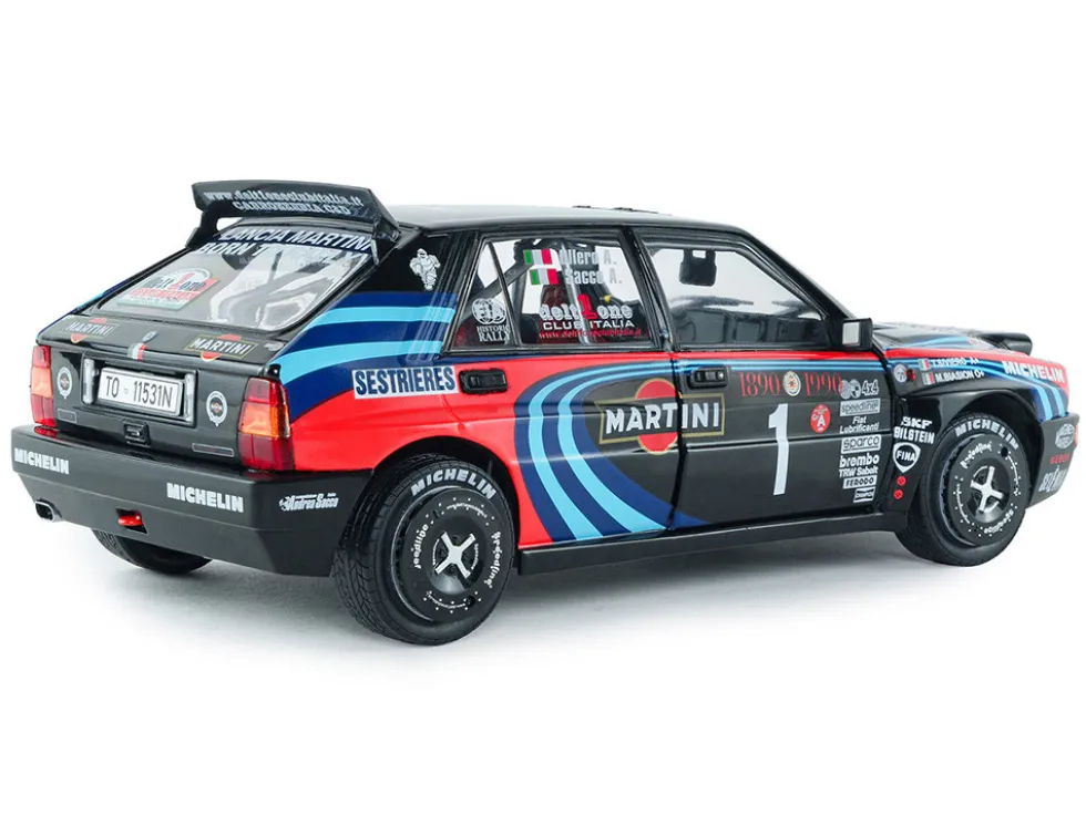Lancia Delta HF Integrale #1 A. Sacco - A. Ollero "Miki Biasion Martini Racing Rallye Monte Carlo 1990 Tribute" FIA Historic Rally (2026) "Competition" Series 1/18 Diecast Model Car by Solido