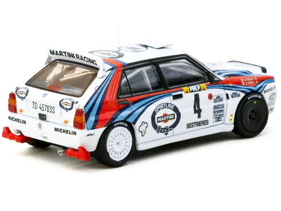 Lancia Delta HF Integrale #4 Didier Auriol - Bernard Occelli "Martini Racing" Winner "Monte Carlo Rally" (1992) "Hobby64" Series 1/64 Diecast Model Car by Tarmac Works