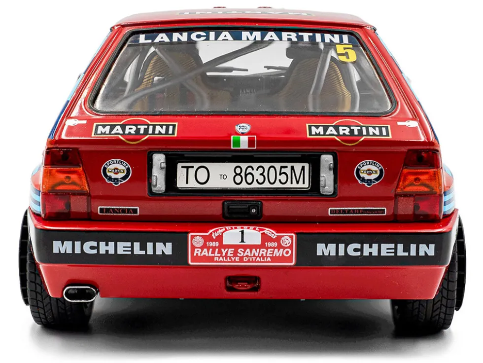 Lancia Delta HF Integrale #1 Miki Biasion - Tiziano Siviero Winner "Rally Sanremo" (1989) "Competition" Series 1/18 Diecast Model Car by Solido