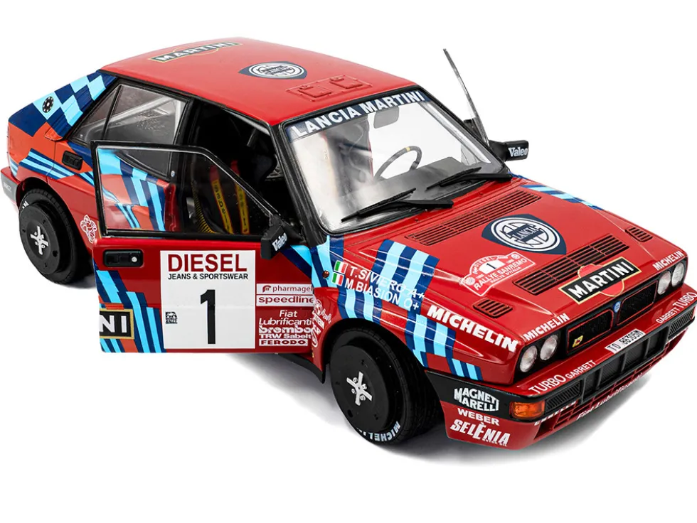 Lancia Delta HF Integrale #1 Miki Biasion - Tiziano Siviero Winner "Rally Sanremo" (1989) "Competition" Series 1/18 Diecast Model Car by Solido