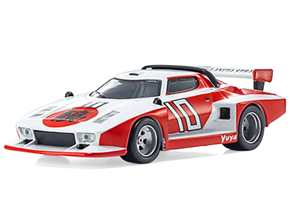 Lancia Stratos #10 White and Red "The Circuit Wolf" Manga 1/64 Diecast Model Car by Kyosho