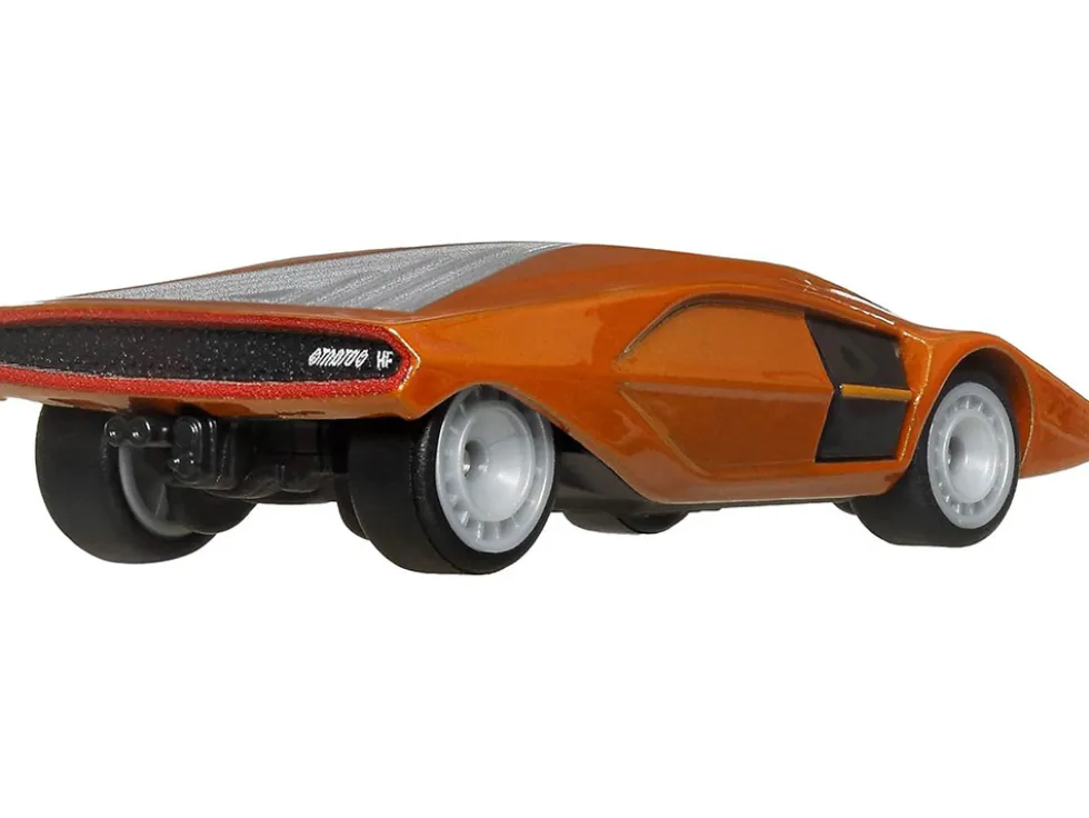 Lancia Stratos Zero Concept Car Orange Metallic "Hammer Drop" Series Diecast Model Car by Hot Wheels