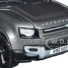2022 Land Rover Defender 110 Dark Silver Metallic with Black Top and Sunroof 1/24 Diecast Model Car Bburago 21101sil