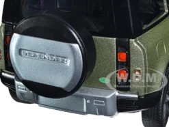 2020 Land Rover Defender Green Metallic White Top NEX Models 1/26 Diecast Model Car Welly 24110W-MGR
