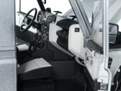 Land Rover Defender 90 Works V8 Silver Metallic Gloss Black Top 70th Edition 1/18 Diecast Model Car LCD Models LCD18007