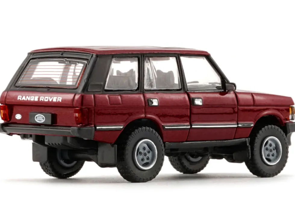 Land Rover Range Rover Classic LSE RHD Right Hand Drive Red with Sunroof Extra Wheels 1/64 Diecast Model Car BM Creations 64B0180