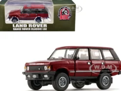 Land Rover Range Rover Classic LSE RHD Right Hand Drive Red with Sunroof Extra Wheels 1/64 Diecast Model Car BM Creations 64B0180