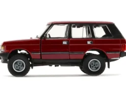 Land Rover Range Rover Classic LSE RHD Right Hand Drive Red with Sunroof Extra Wheels 1/64 Diecast Model Car BM Creations 64B0180