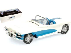 1955 LaSalle II Roadster Concept Convertible White Blue Limited Edition 999 pieces Worldwide 1/18 Model Car Minichamps 107147030
