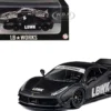 LB Works 488 "LBWK" Matt Black 1/64 Diecast Model Car by CM Model