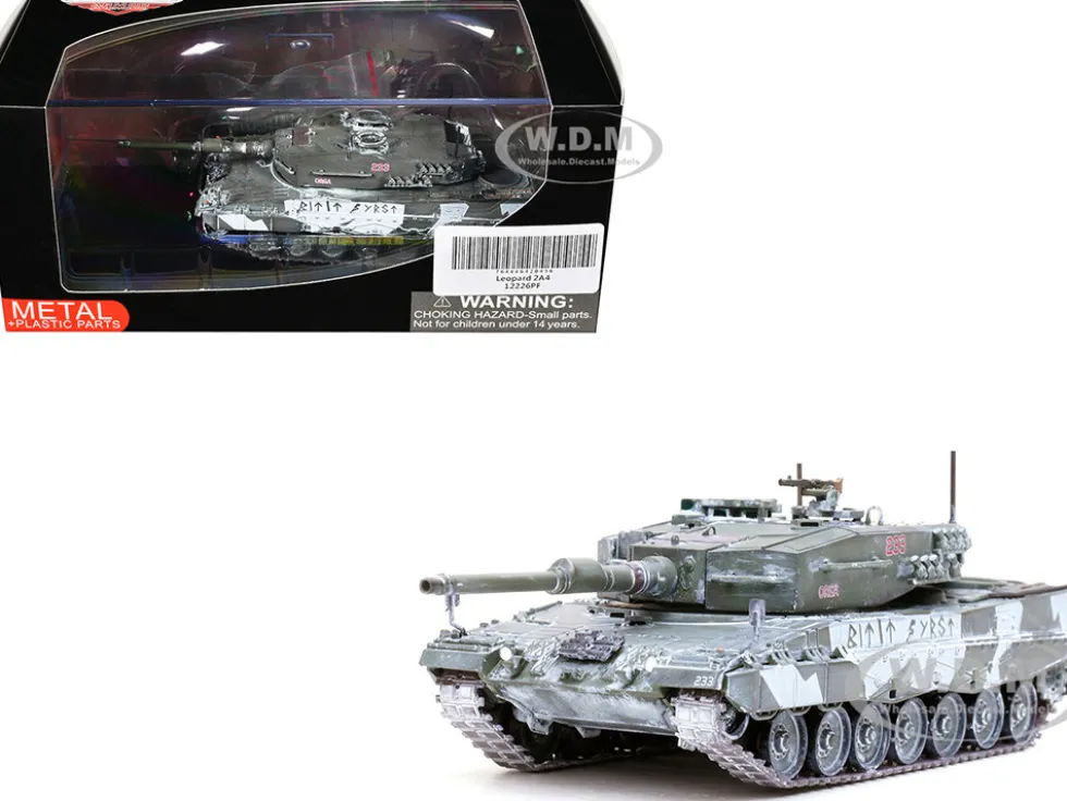 Leopard 2A4 Main Battle Tank with Snorkel "Winter Camouflage" Norwegian Army "Armor Premium" Series 1/72 Diecast Model by Panzerkampf