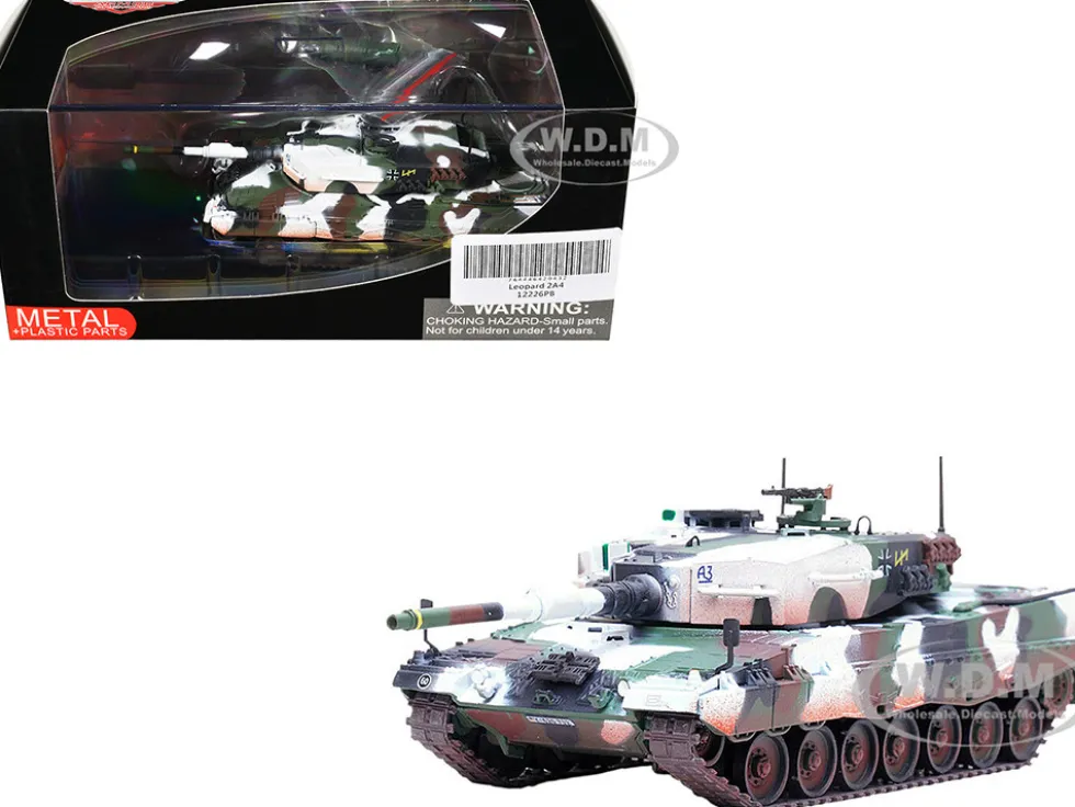 Leopard 2A4 Main Battle Tank with Snorkel "Winter Camouflage" German Army "Armor Premium" Series 1/72 Diecast Model by Panzerkampf