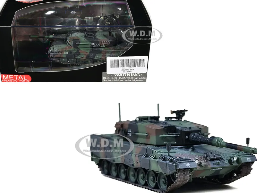 Leopard 2A4 Main Battle Tank with Snorkel "NATO Camouflage" German Army "Armor Premium" Series 1/72 Diecast Model by Panzerkampf