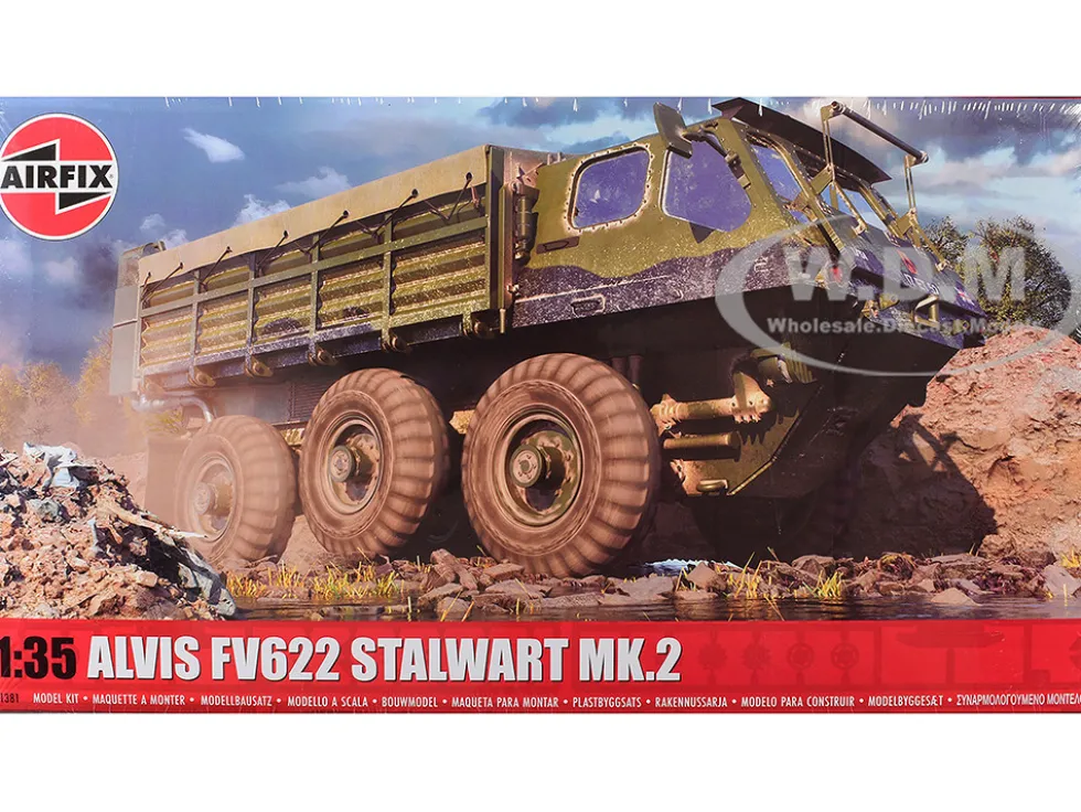 Level 3 Model Kit Alvis FV622 Stalwart Mk.2 Military Truck with 3 Scheme Options 1/35 Plastic Model Kit by Airfix