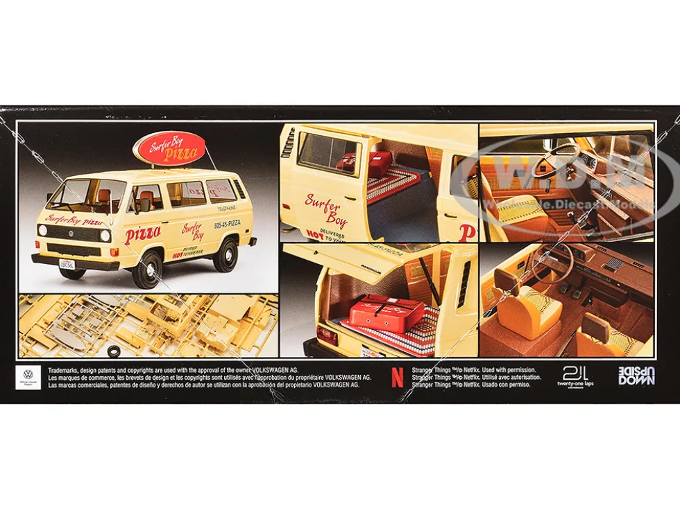 Level 3 Model Kit Argyle’s Volkswagen Vanagon "Surfer Boy Pizza" Van "Stranger Things" (2016-Current) TV Series 1/25 Scale Model by Revell