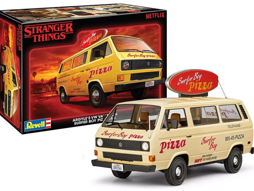 Level 3 Model Kit Argyle’s Volkswagen Vanagon "Surfer Boy Pizza" Van "Stranger Things" (2016-Current) TV Series 1/25 Scale Model by Revell