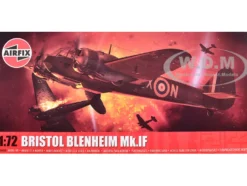 Level 2 Model Kit Bristol Blenheim Mk.IF Aircraft with 2 Scheme Options 1/72 Plastic Model Kit by Airfix