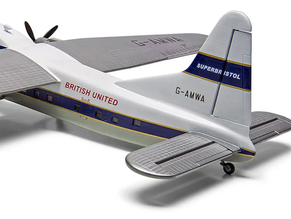 Level 2 Model Kit Bristol Superfreighter Freighter Aircraft "British United Air Ferries (BUAF)" 1/72 Plastic Model Kit by Airfix