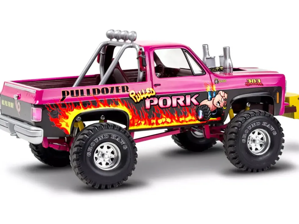 Level 4 Model Kit 1978 Chevrolet Blazer Pickup Truck Pulled Pork Pulldozer 1/24 Scale Model Revell 14532